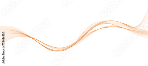 Abstract wave background. Orange wavy lines.