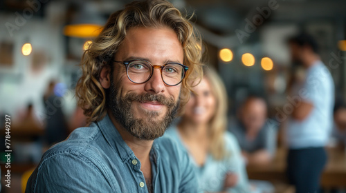 portrait of a man in a restaurant