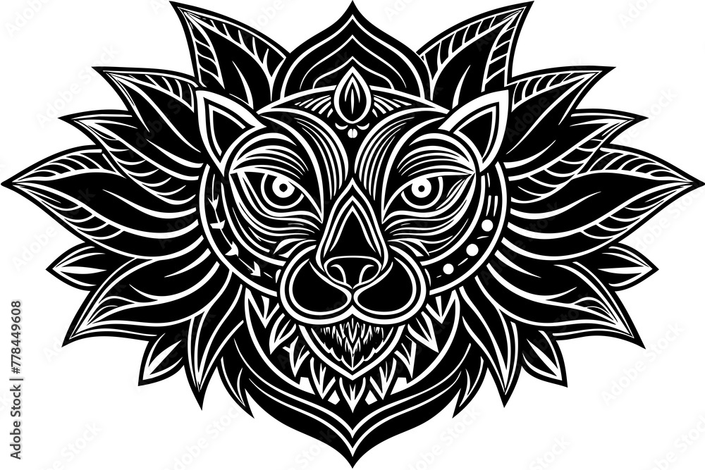 Fototapeta premium tattoo design & neon-wallpaper-texture-vector-illustration