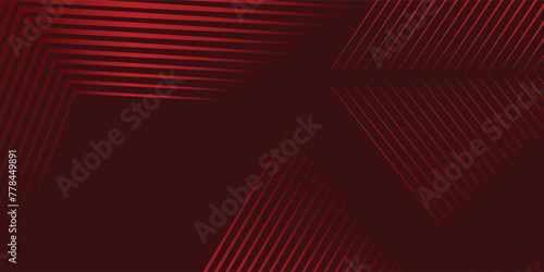 Dark Red background. Modern lines curves abstract presentation background. Luxury paper cut background