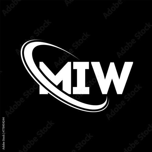 MIW logo. MIW letter. MIW letter logo design. Initials MIW logo linked with circle and uppercase monogram logo. MIW typography for technology, business and real estate brand. photo