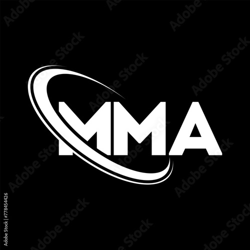MMA logo. MMA letter. MMA letter logo design. Initials MMA logo linked with circle and uppercase monogram logo. MMA typography for technology, business and real estate brand.