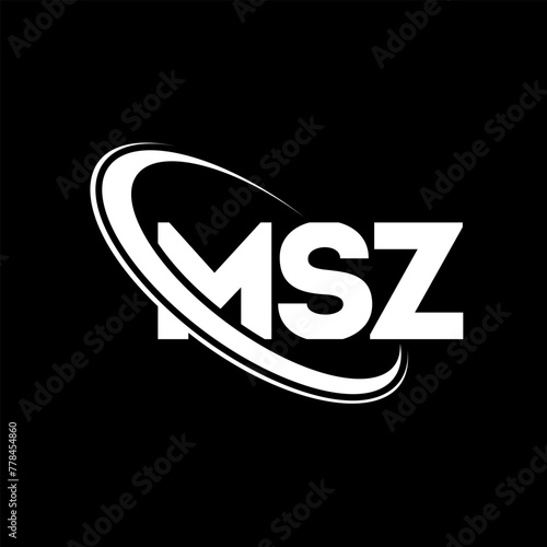 MSZ logo. MSZ letter. MSZ letter logo design. Initials MSZ logo linked with circle and uppercase monogram logo. MSZ typography for technology, business and real estate brand. photo