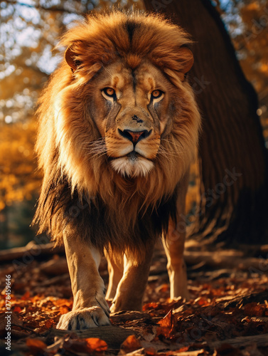 portrait of a lion face © Elements Design