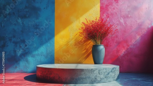 Colorful Wall With Steps