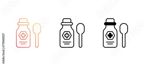 Syrup icon design with white background stock illustration photo