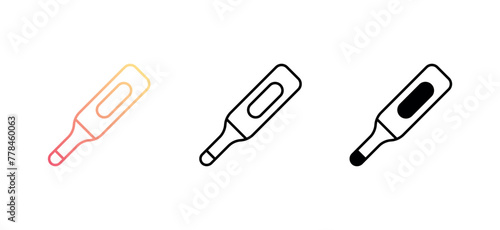 Thermometer icon design with white background stock illustration