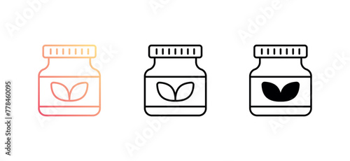 Herbal icon design with white background stock illustration