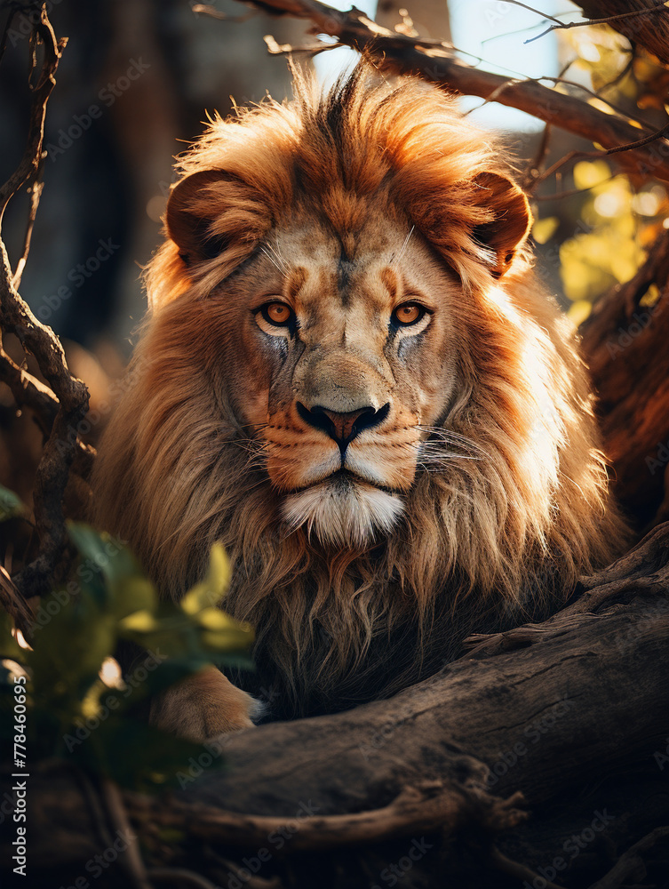 Fototapeta premium lion in the zoo