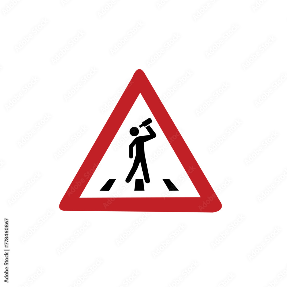 beware of walking sign for drunks beware of walking sign for drunks