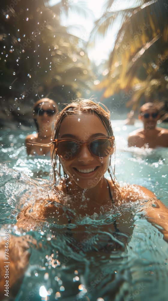 Group of Young People Enjoying a Swim on Vacation
Group of Young People Enjoying a Swim on Vacation