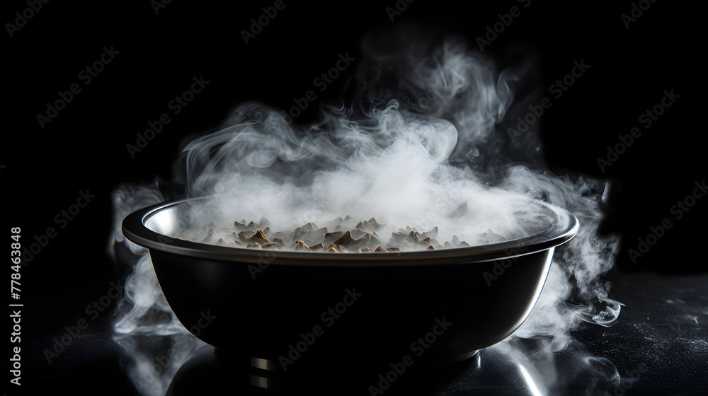 photo of steam over cooking pot AI generated photo of steam over cooking pot AI generated