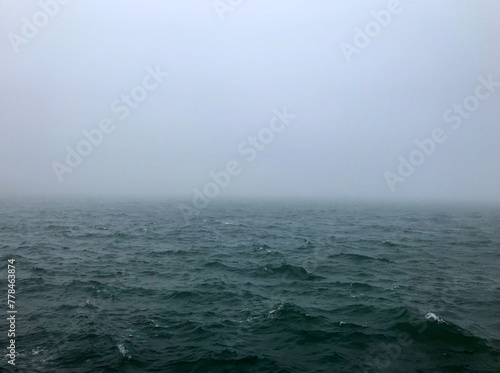 The sea on a foggy day