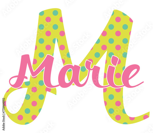 Marie - pink color - name written -word ideal for websites, baby shower, presentations, greetings, banners, cards, prints, cricut,quinceañera, silhouette, sublimation