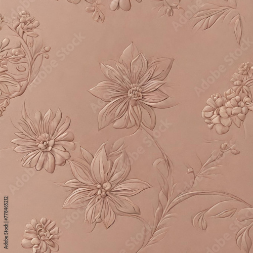 Background imitating a natural leather product with a floral pattern.