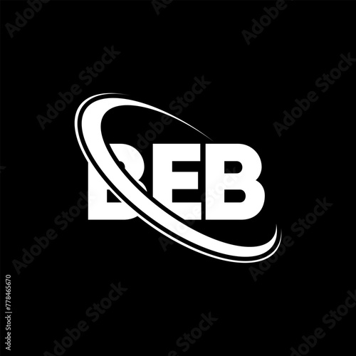 BEB logo. BEB letter. BEB letter logo design. Initials BEB logo linked with circle and uppercase monogram logo. BEB typography for technology, business and real estate brand. photo
