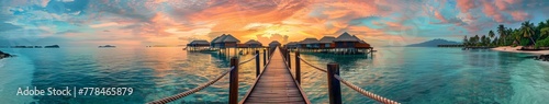 Pier Leading Into Colorful Sky