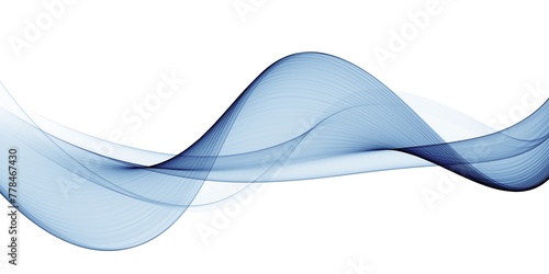 Business blue background smooth lines wave abstract stripe design on white background