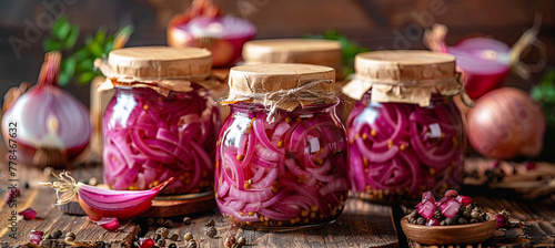 pickled onions in a jar © Kateryna Kordubailo