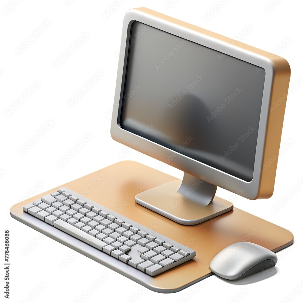 Desktop computers for creating a case or presentations. Template for the designer. 3d rendering.AI generated Desktop computers for creating a case or presentations. Template for the designer. 3d rendering.AI generated