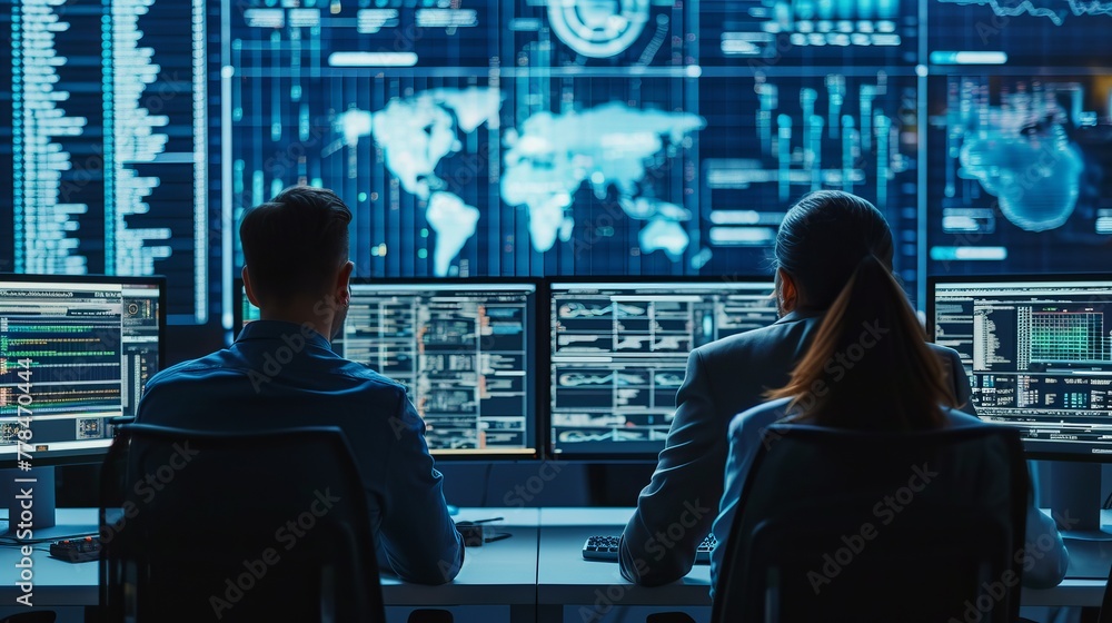 Intense Cybersecurity Team Collaboration Intense Cybersecurity Team Collaboration
