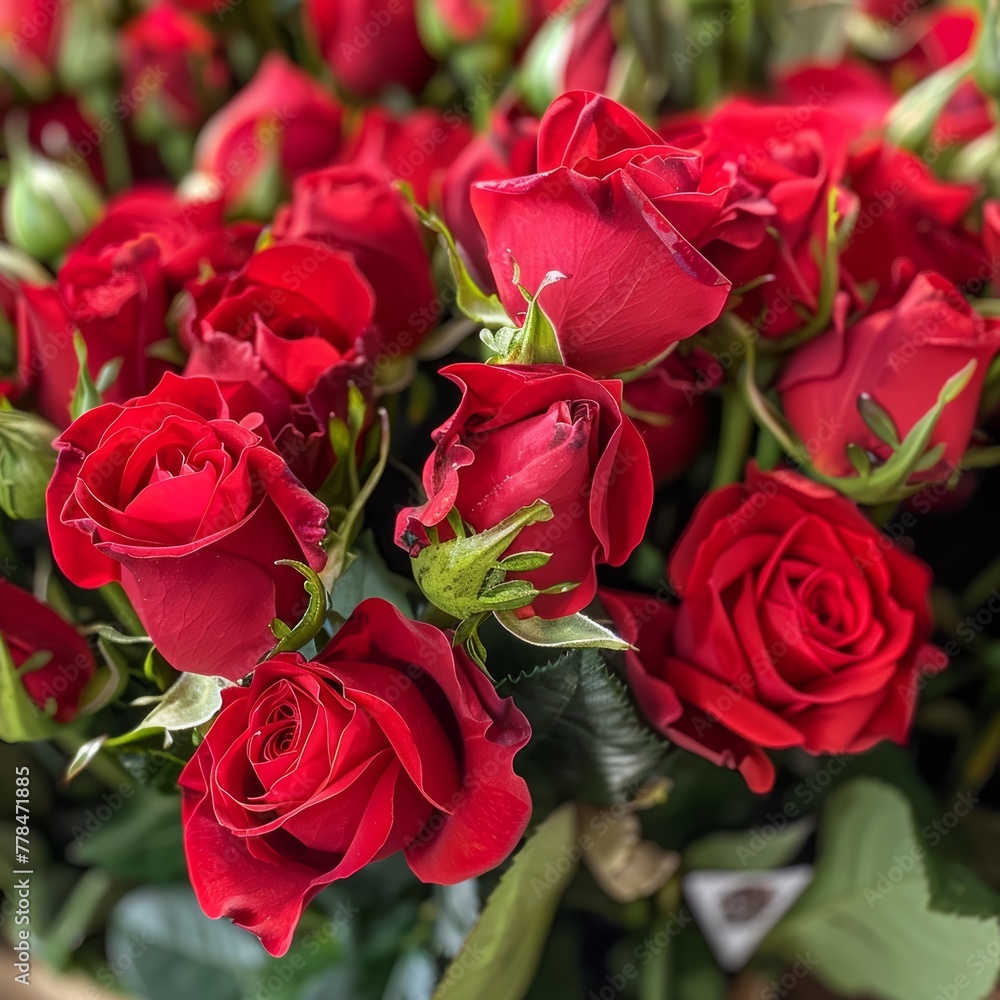 There are a lot of red spray roses There are a lot of red spray roses