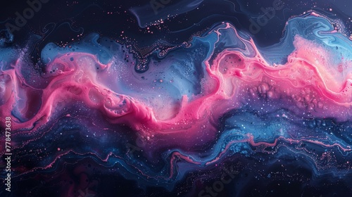 Mesmerizing Swirls of Pink and Blue Abstract Art.