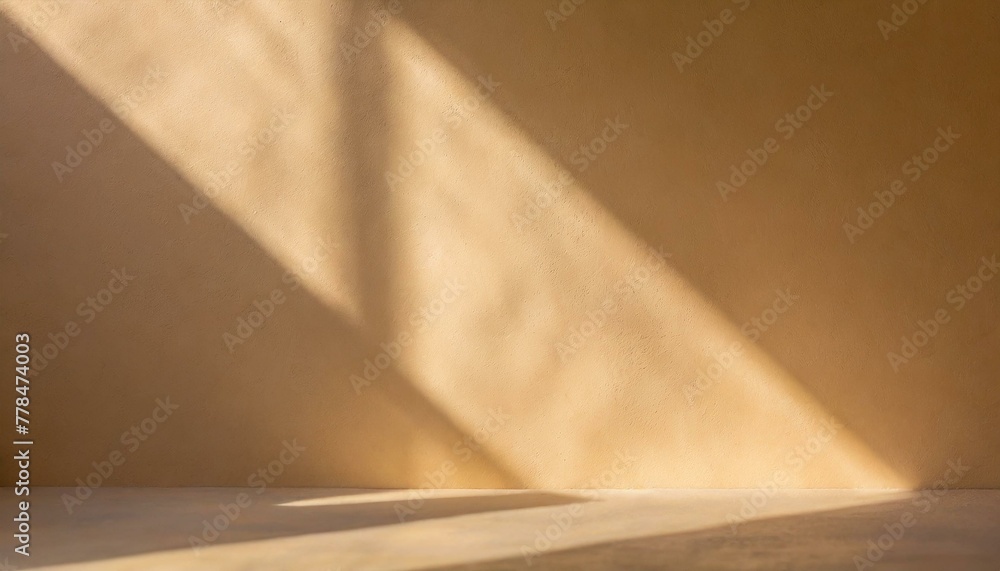 Minimalist Charm: Shadow and Light Play on Beige Plaster Wall Minimalist Charm: Shadow and Light Play on Beige Plaster Wall