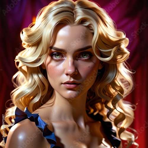 Game Avatar Character Art - Female Blonde Princess 01