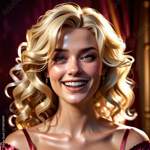 Game Avatar Character Art - Female Blonde Princess 01