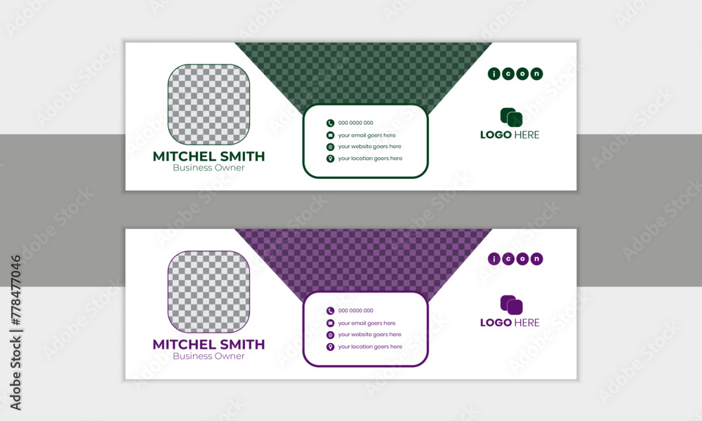 Corporate email signature design or email footer template
Corporate email signature design or email footer template