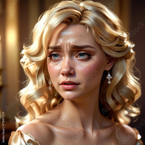 Game Avatar Character Art - Female Blonde Princess 01