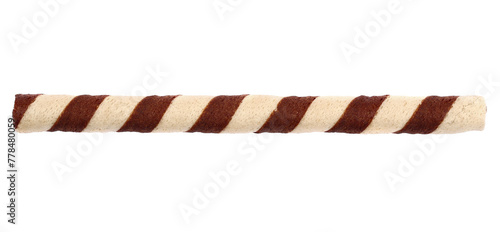 Konstfotografi Wafer cookie stick with cocoa isolated on white, clipping
