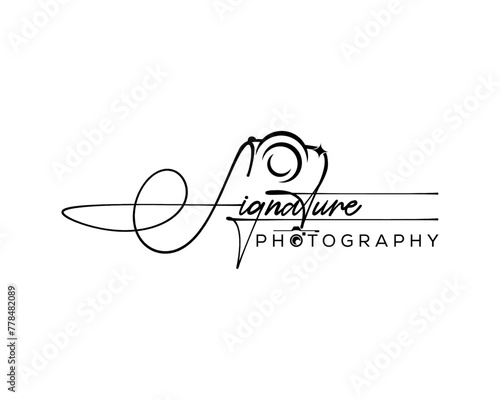 Best Signature photography watermark Font Calligraphy Logotype Script Font Type Font lettering handwritten with camera icon