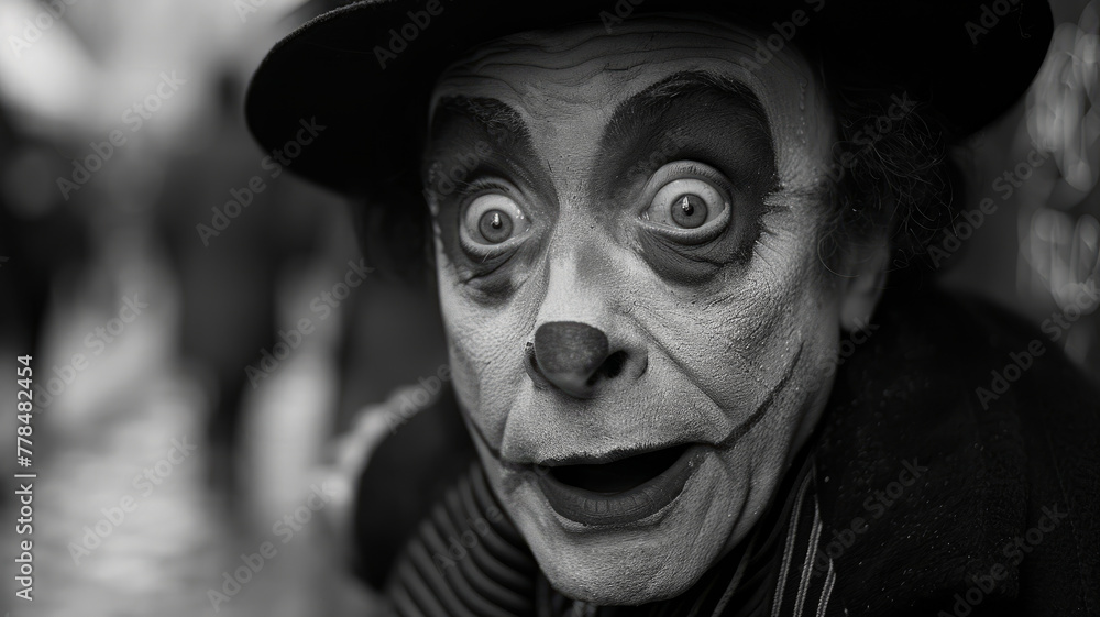 Man in clown makeup and costume Man in clown makeup and costume
