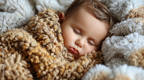 Baby Sleeping on Blanket With Hat