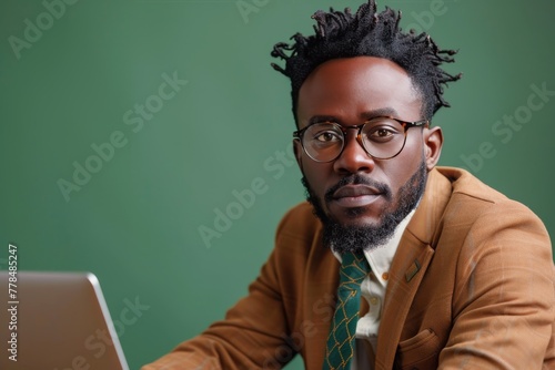 Businessman Working on Laptop