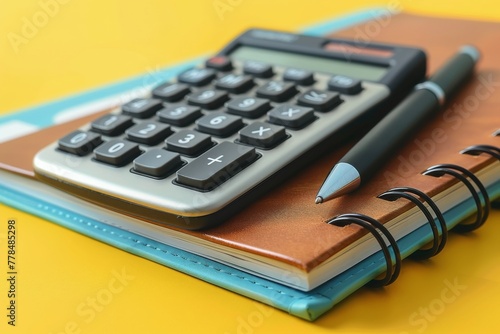 Notebook, Pen, Calculator