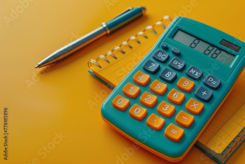 Notebook, Pen, Calculator