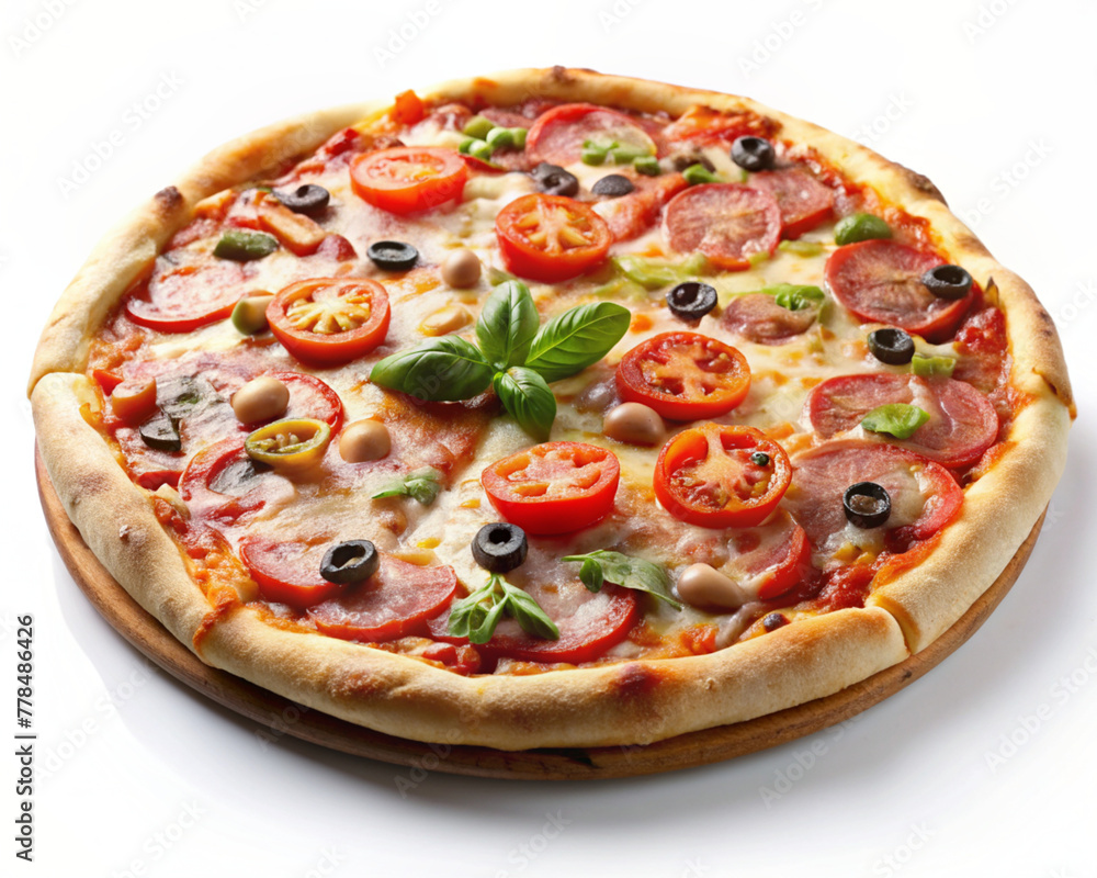 Delicious Italian pizza png transparent background