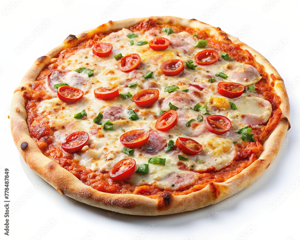 Delicious vegetarian pizza png transparent background