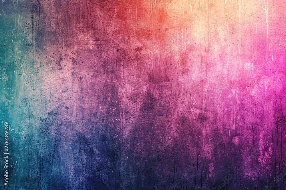 Abstract Colorful Gradient Background, Grungy Texture with Bright Light and Shine, Digital Illustration