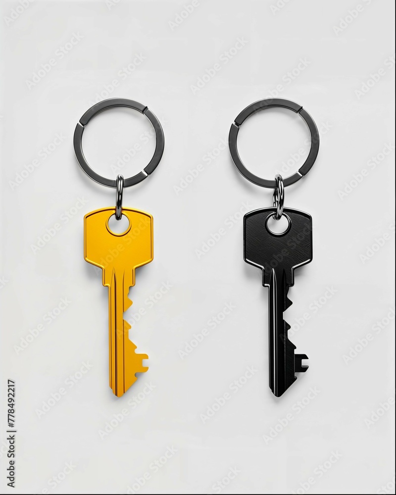 set of keys isolated on white background set of keys isolated on white background