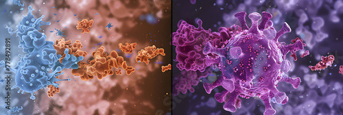 Comparative Analysis Diagram: MHC Class I and II Interaction with T Cells photo