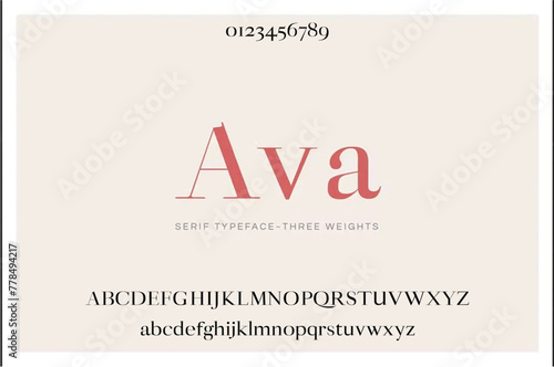 Elegant alphabet letters font and number. Classic Copper Lettering Minimal Fashion Designs. Typography fonts regular uppercase and lowercase. vector illustration