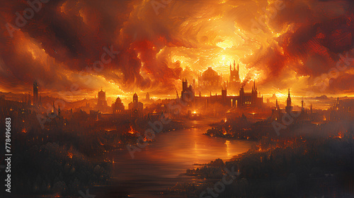 Wallpaper Mural Concept of the end of the world or apocalypse in any religion Torontodigital.ca