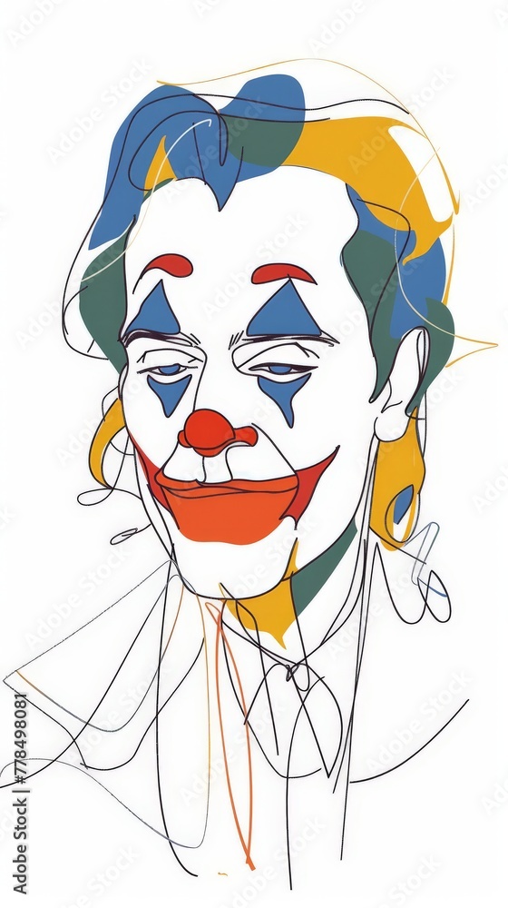 Linear Clown Portrait Linear Clown Portrait