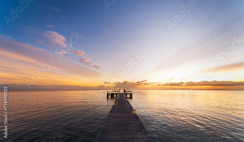 A beautiful sunset on the sea © ScubaDiver