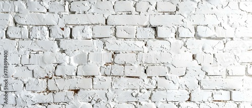 Minimalist White Grunge Brickwork Texture. Concept Minimalist  White  Grunge  Brickwork Texture