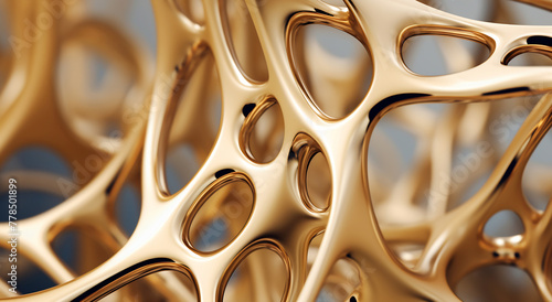 Abstract Gilded Mesh photo